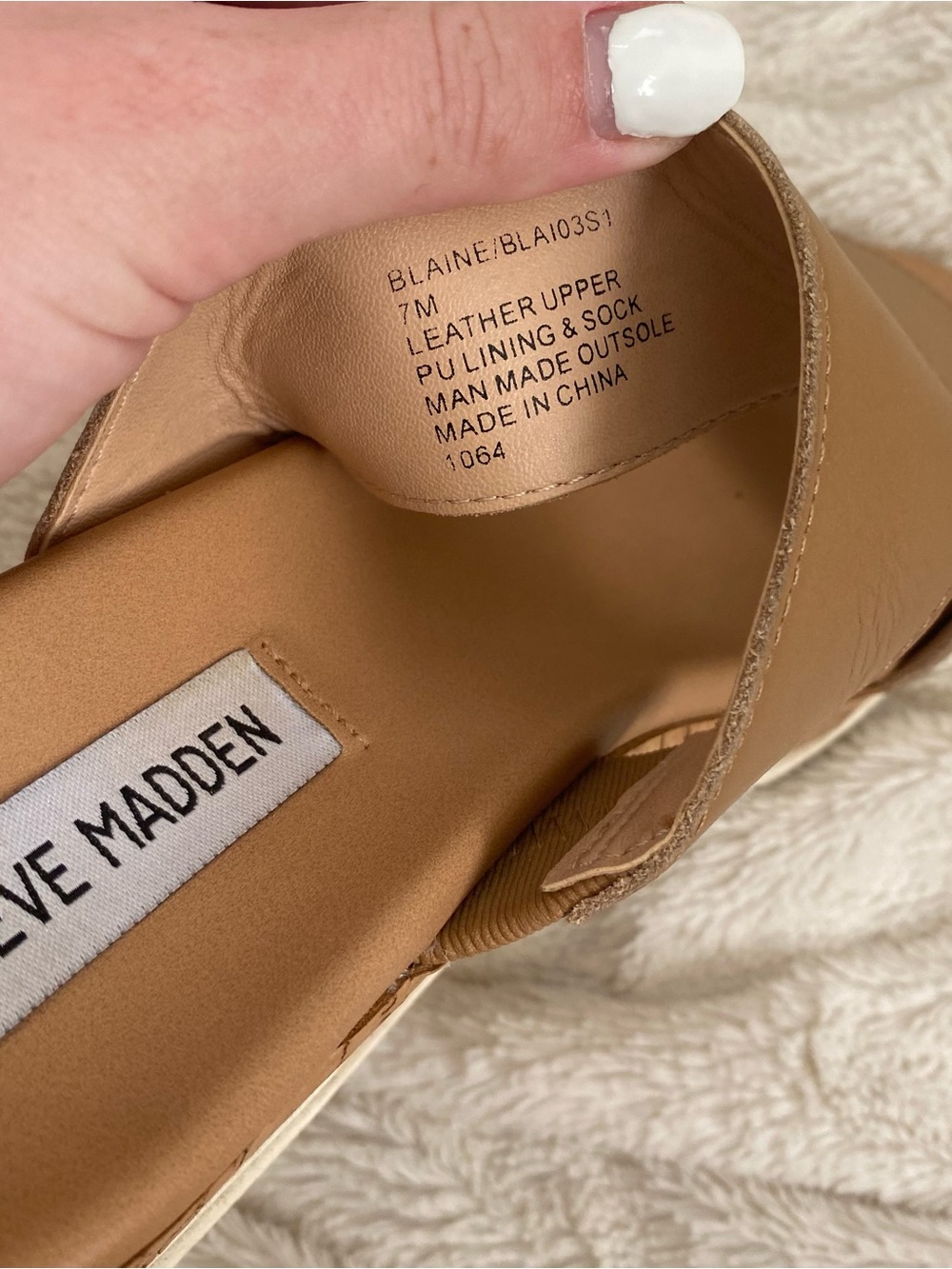 Steve Madden Defuse leather espadrille platform sandals tan Sz 7 - Picture 7 of 7